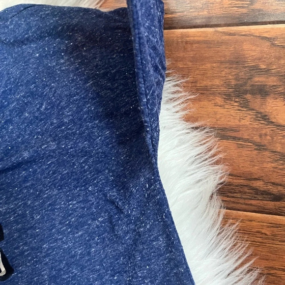 Victoria Secret PINK Blue V Neck LS He Sees You When UR Tweeting Medium - Picture 4 of 9